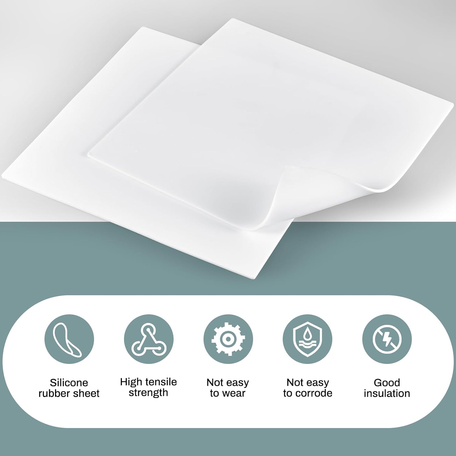 Hoja de caucho de silicona de 12 x 12 pulgadas, almohadilla de caucho blanco de 1/8 de pulgada, material de junta de caucho resistente al calor para trabajo pesado - Proveedores de Paidu